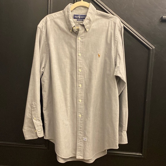 Polo by Ralph Lauren Men's Blue Button-Down Shirt - Picture 2 of 6